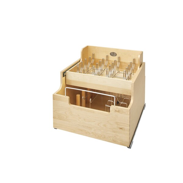 Rev-A-Shelf Maple Veneer, Light Brown, 20.5 in W, 18.23 in H, 22.25 in D, 22.25 in L, Light Brown 4CW2-24SC-1 - main
